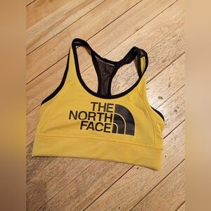 The North Face Yellow and Black Sports Bra